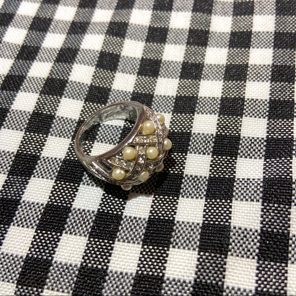 Stone & pearls ring - Picture 3 of 3